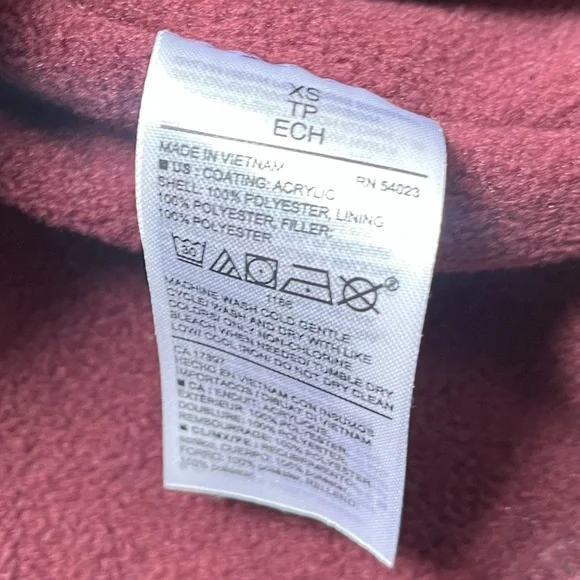 Old Navy Puffer Vest Full Zip Fleece Women’s Lined Pockets Burgundy XS - Picture 6 of 6